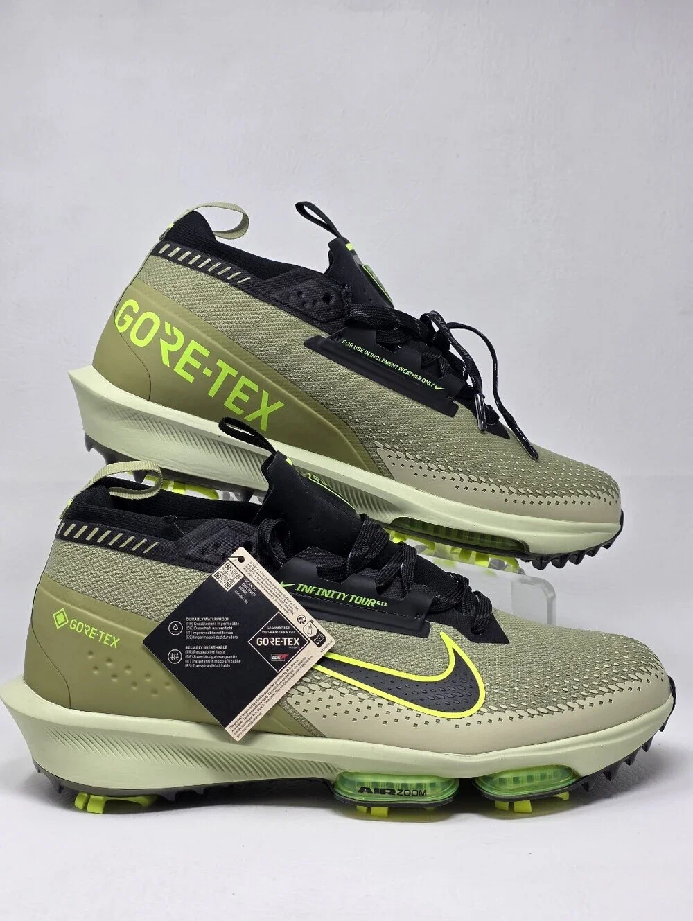 Nike Infinity Tour Next% 2 GTX Mens Size 13 Golf Cleats Dusty Olive FV4897-300